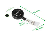 Enrouleurs Black Line, avec clip