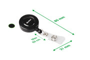 Enrouleurs Black Line, avec clip
